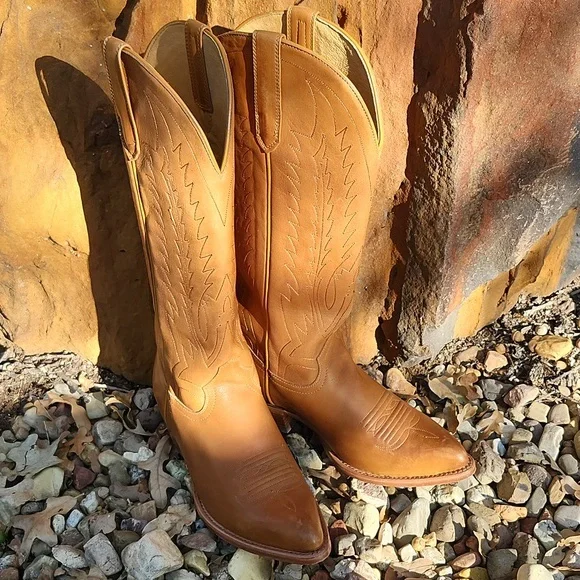 BLACK STAR LEATHER WESTERN KNEE HIGH BOOTS - Picture 12 of 15